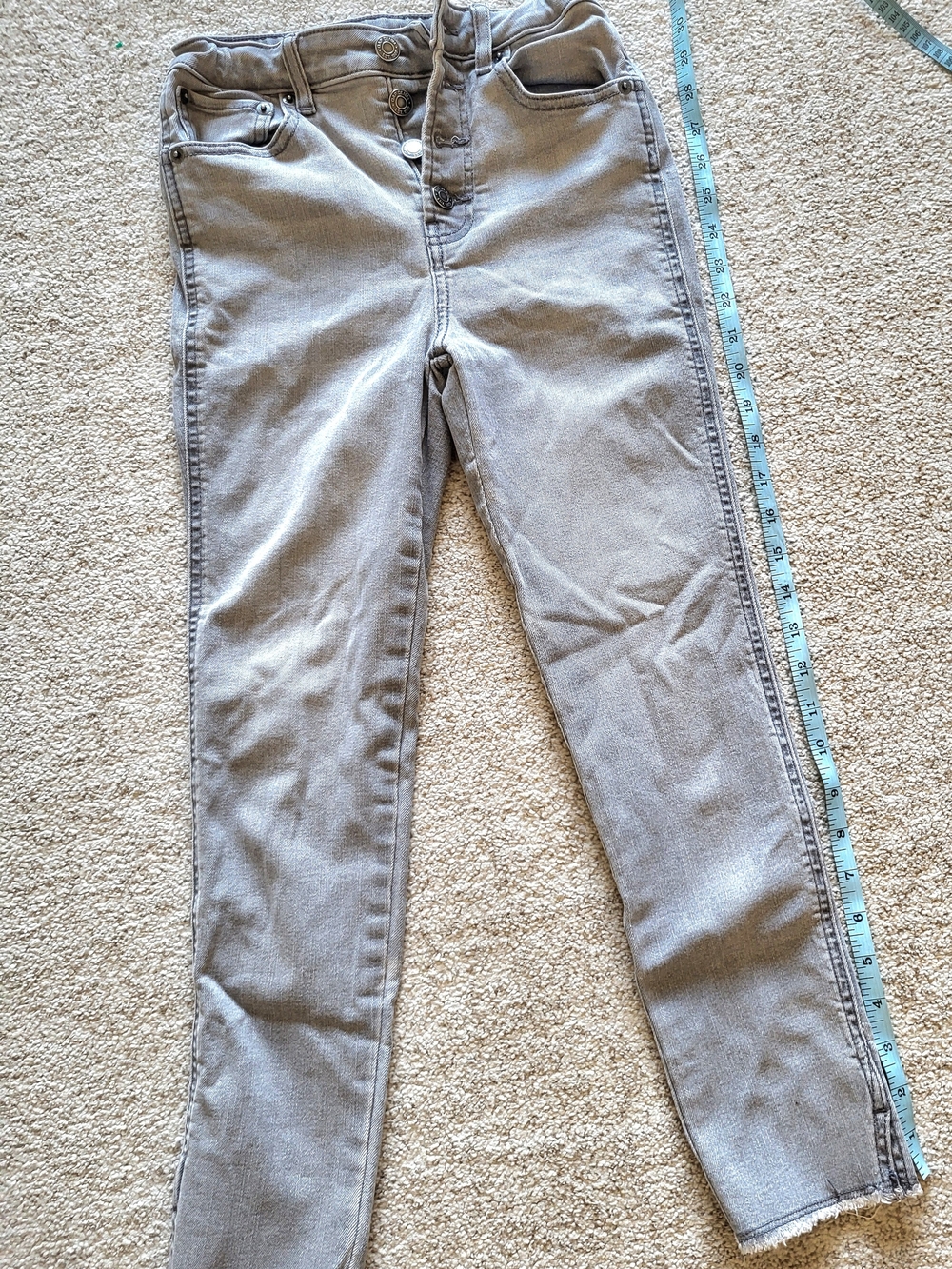GAP Gray Skinny Jeans for Kids - Button Fly